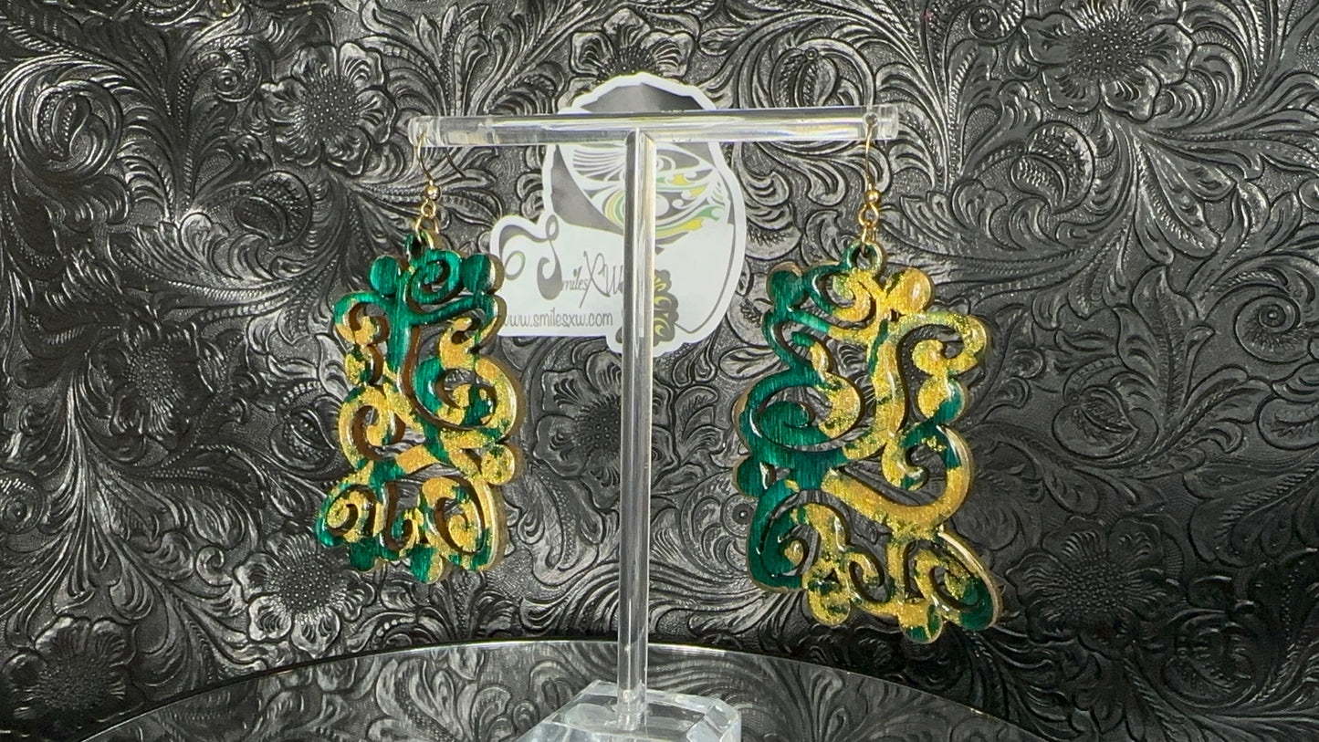 Emerald Shimmer Waves (Small)