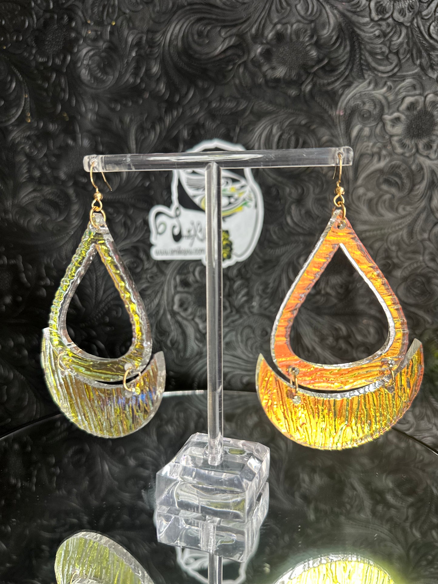 Iridescent Crescent Drop