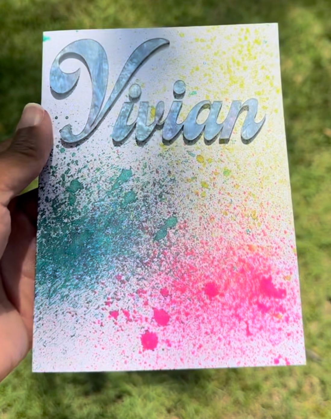 Hand painted birthday card