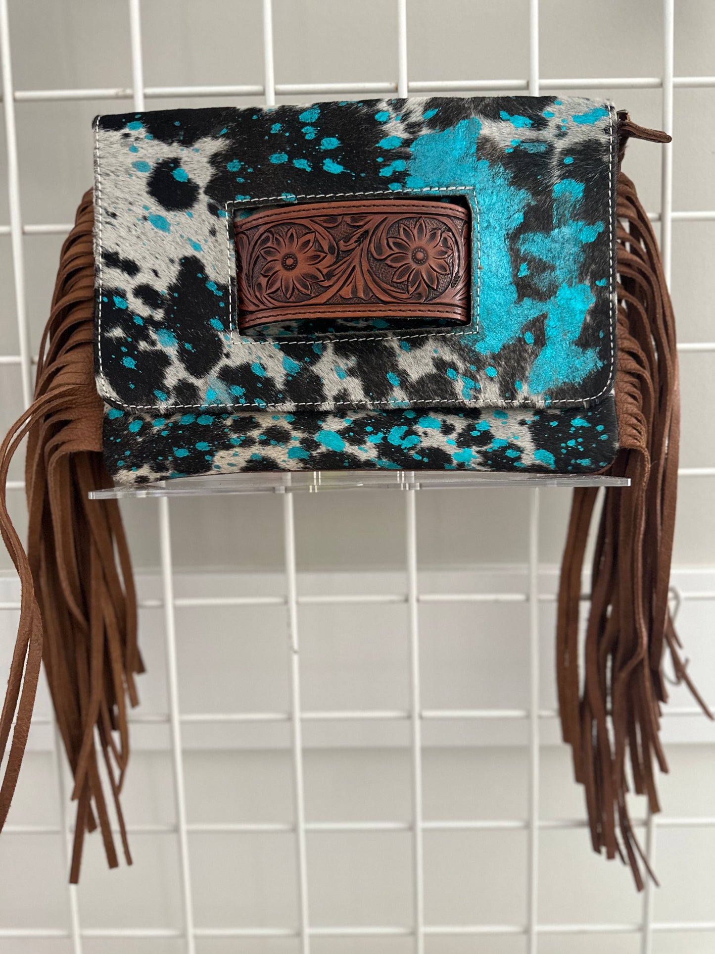 One of a Kind, Genuine Leather Clutch