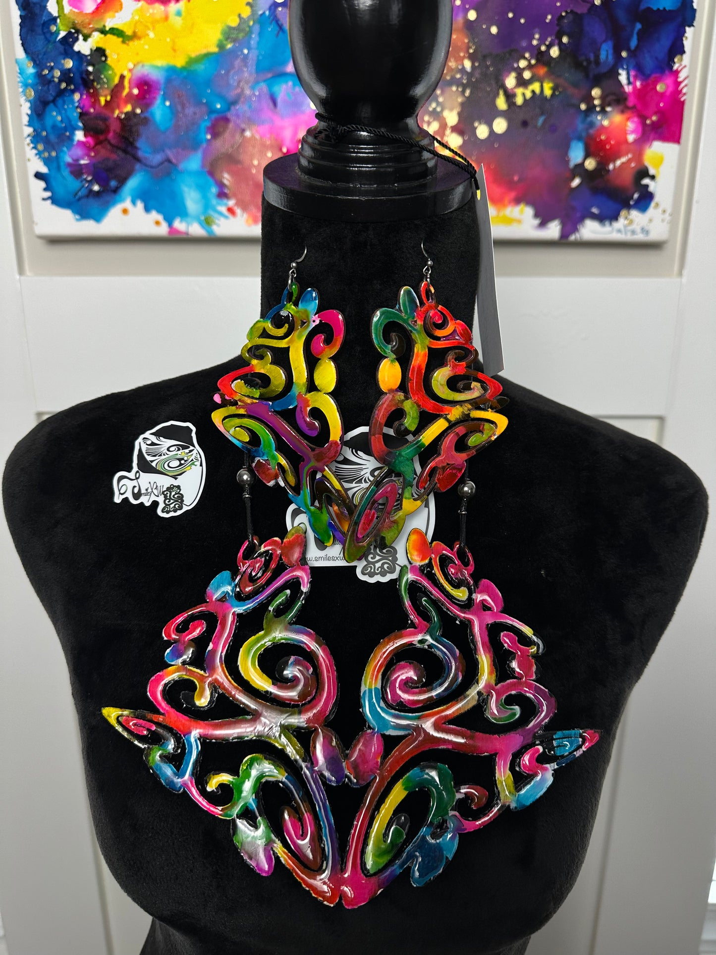Abstract Art Reversible Necklace